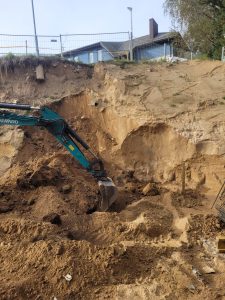 Gilios iškasos šlaito sutvirtinimas statybvietėje – nuotrauka 4