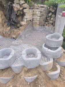 Ilgas smėlio šlaito sutvirtinimas su geotinkleliu – nuotrauka 8