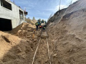Gilios iškasos šlaito sutvirtinimas statybvietėje – nuotrauka 6