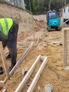 Gilios iškasos šlaito sutvirtinimas statybvietėje – nuotrauka 8