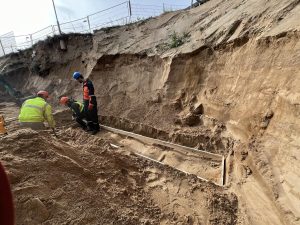 Gilios iškasos šlaito sutvirtinimas statybvietėje – nuotrauka 9