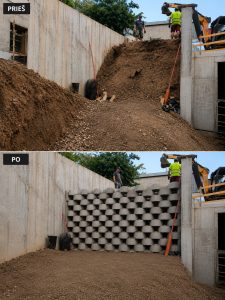 ATALUS siena siauroje erdvėje tarp betoninių sienų – nuotrauka 3