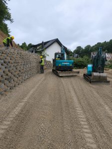 Ilgas smėlio šlaito sutvirtinimas su geotinkleliu – nuotrauka 14
